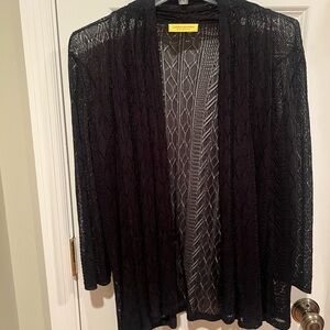 Catherine Malandrino Black Lace Cardigan